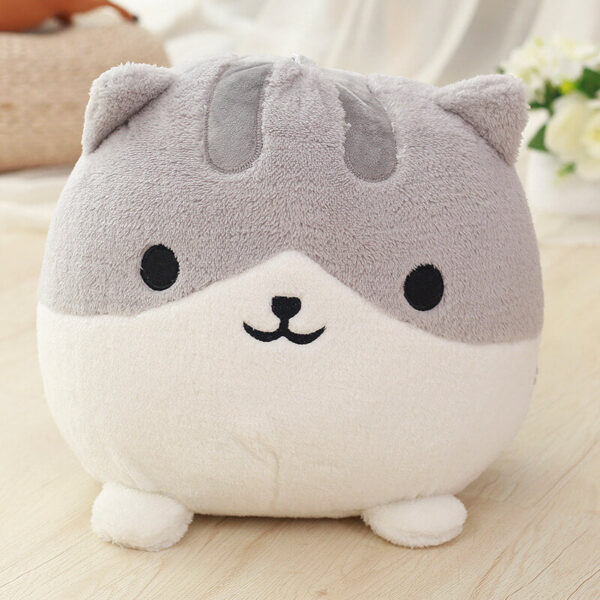 Peluche Chat Gris et Blanc