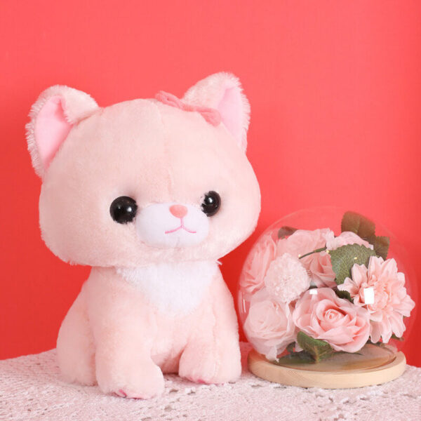 Peluche Chat Rose