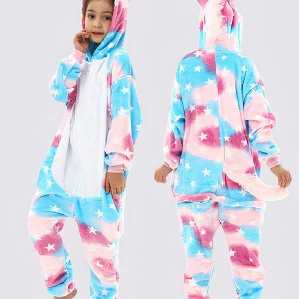 Combinaison Pyjama Fille "Licorne Féerique Étoilée"