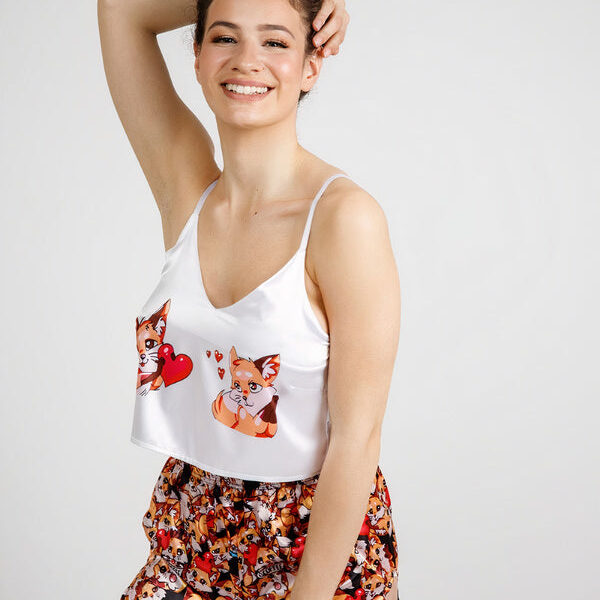 Pyjama en Satin pour Femme "Renard"