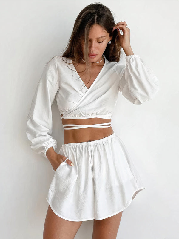 Pyjama Criss-Cross pour Femme "Blanc"