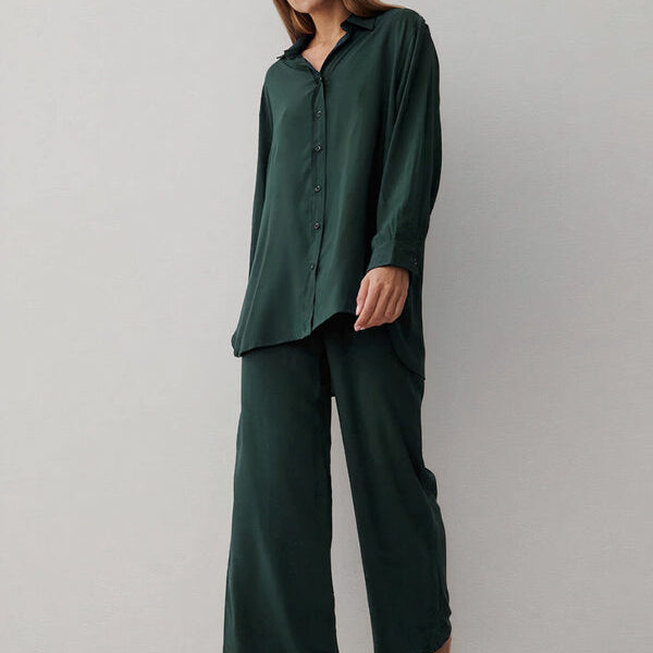 Pyjama Lotus en Satin "Vert"