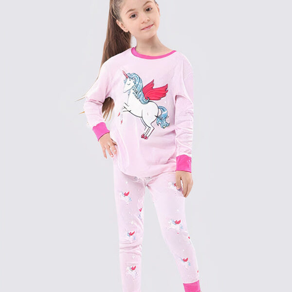Pyjama Fille "Licorne Ailes Écarlates"
