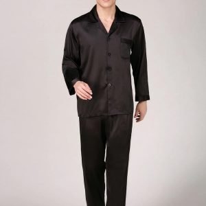 Pyjama en Satin pour Homme « Noir »