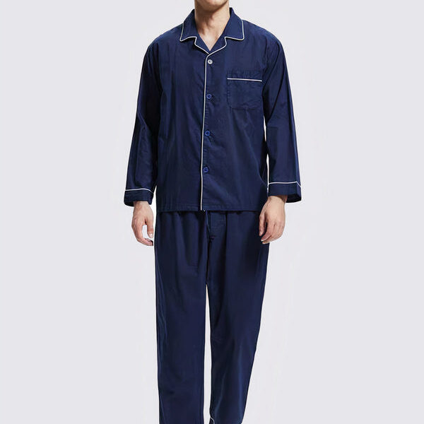 Pyjama en Col à Revers pour Homme "Bleu Marine"