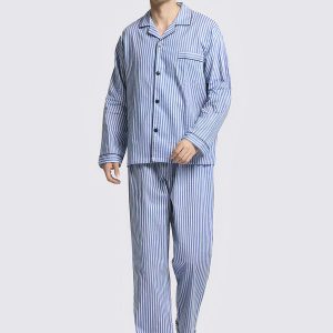 Pyjama en Col à Revers pour Homme « Bleu Ciel »