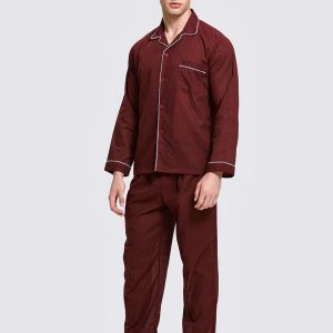 Pyjama en Col à Revers pour Homme « Rouge »