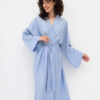 Robe de Chambre Femme Manches 3/4 "Bleu"