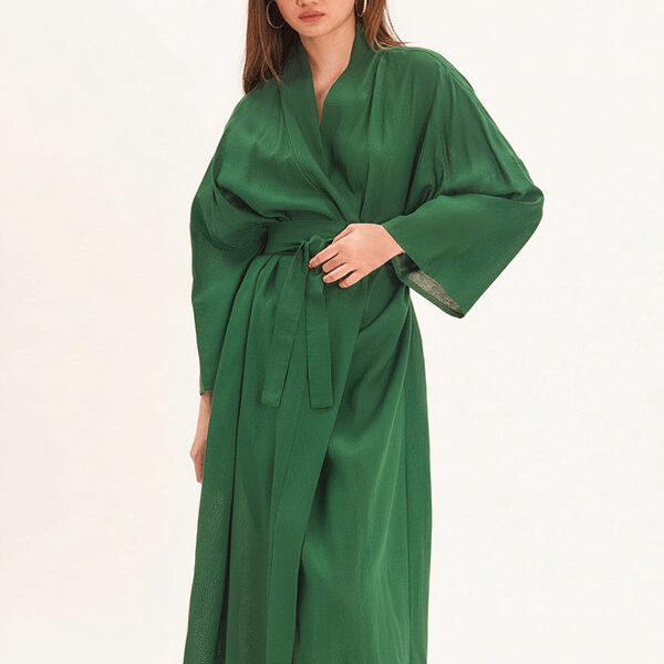 Robe de Chambre pour Femme Longueur Mi-Mollet "Vert"