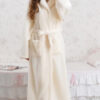 Robe de Chambre Longue Polaire Femme "Beige"