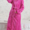 Robe de Chambre Longue Polaire Femme "Rose Foncé"