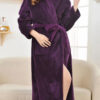 Robe de Chambre Longue Polaire Femme "Violet"