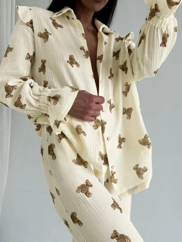 Beau Pyjama Pour Femme En Coton "Ourson"