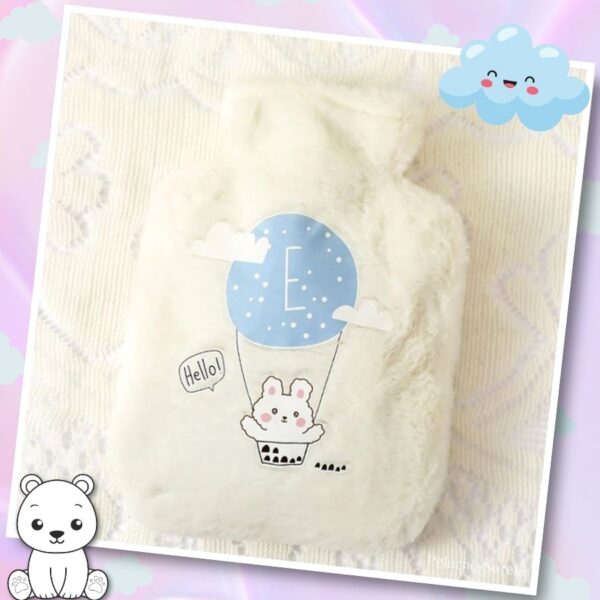 Bouillotte Peluche Ourson blanc Kawaii