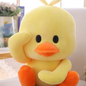 Peluche canard jaune XXL garde à vous
