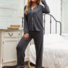 Pyjama Gris Pour Femme 2 pièces "Harmonie Nocturne"