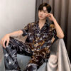 Pyjama En Satin Pour Homme "Brume du Soir"
