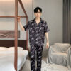 Pyjama En Satin Pour Homme "Brume du Soir"