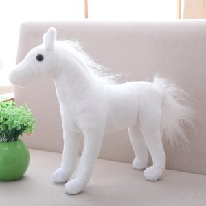 Peluche géante cheval blanc