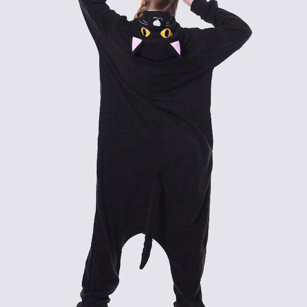 Combinaison Pyjama Pour Femme "Chat Nocturne Violet"
