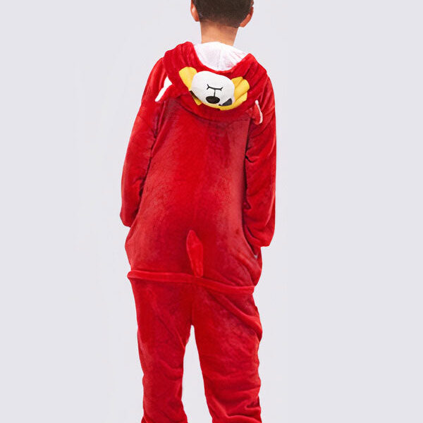 Combinaison Pyjama Pour Garçon "Ourson Rouge"