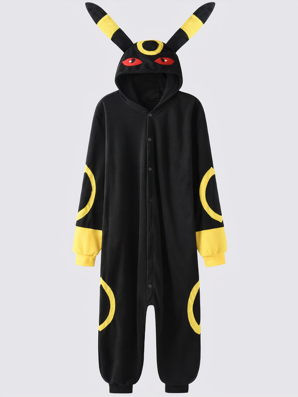 Combinaison Pyjama Pour Homme "Chat Nocturne Jaune"