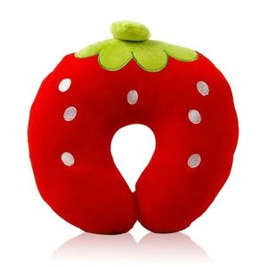 Coussin Voiture Enfant – Coussin Nuque Fraise