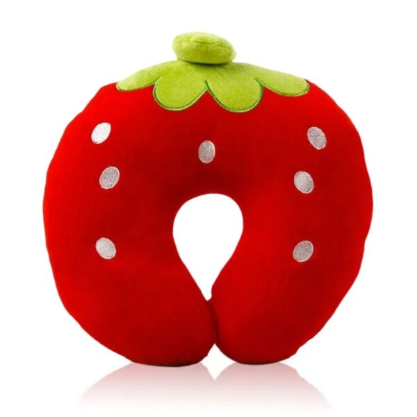 Coussin Voiture Enfant - Coussin Nuque Fraise