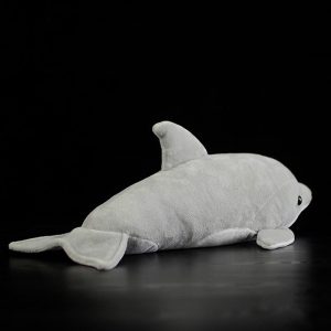Dauphin en peluche gris réaliste