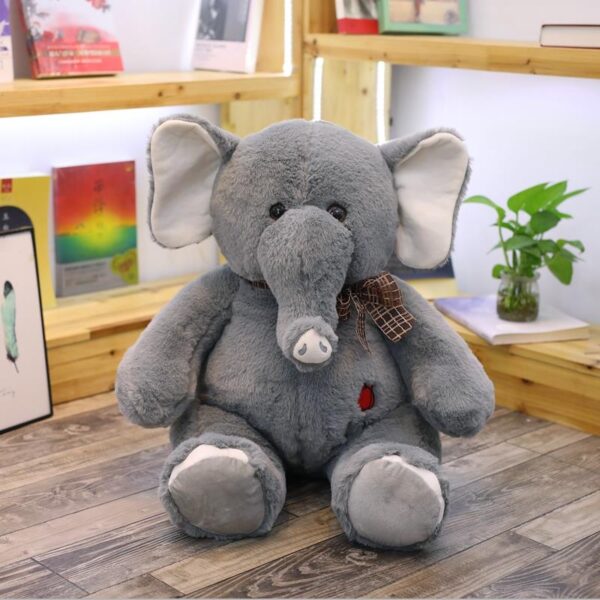 Grand éléphant malin peluche