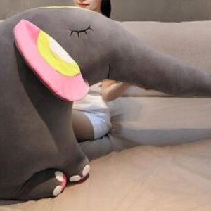 Éléphant peluche gris xxl doux et câlin