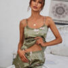 Ensemble Pyjama En Satin "Sauge Fleurie"