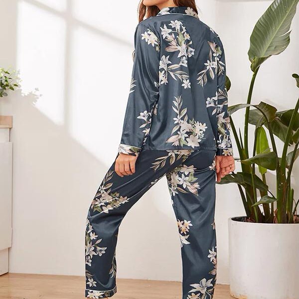 Pyjama En Satin "Mirage de Fleur"