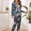 Pyjama En Satin "Mirage de Fleur"