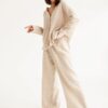 Pyjama Pour Femme En Coton Beige "Nuage de Douceur"