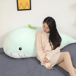 Pleuche géante toute douce en forme de baleine
