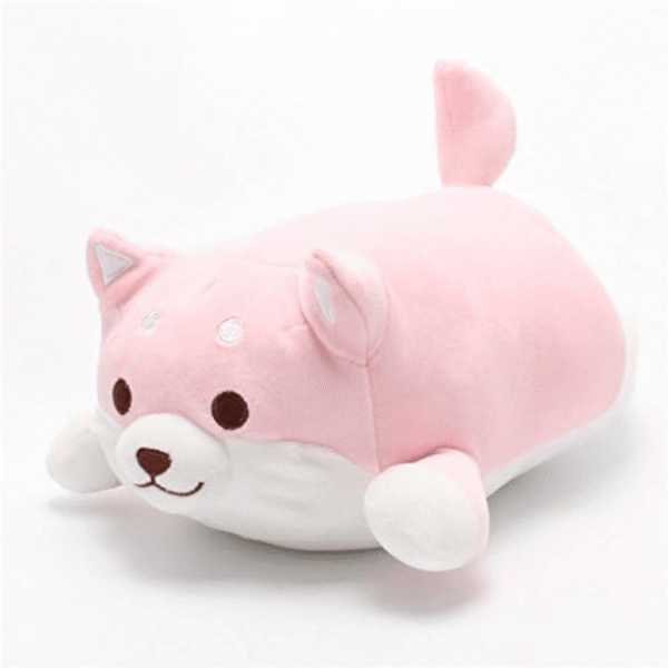 Grand chien peluche rose mignon