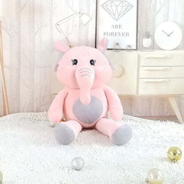 Peluche éléphant géant kawaii aux grands yeux