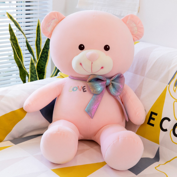 Annie - Ours en peluche géant rose