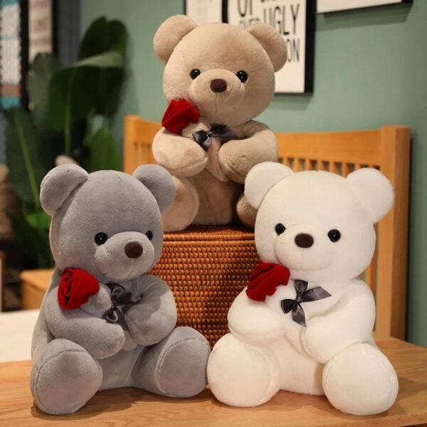 Nounours Amour Romantique avec Rose