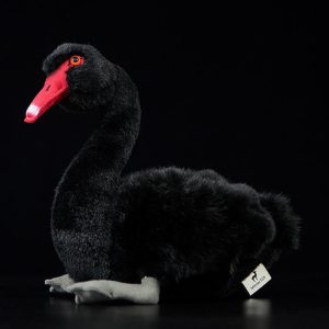 Canard en peluche noir au pelage ultra doux