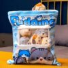 Snack Japonais de Peluche Chat - Bleu