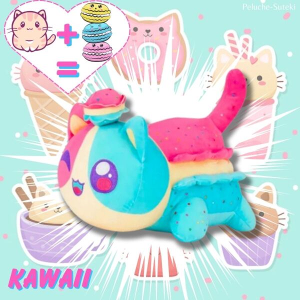 Peluche Chaton Kawaii Cat Food™ MACARON