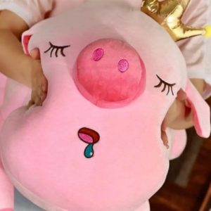 Peluche géante cochon majesté