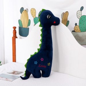 Peluche dinosaure de 1m bleu avec étoiles xxl