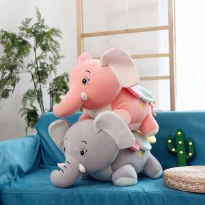Peluche Elephant Kawaii – Aile Arc en Ciel