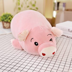 Grosse peluche cochon mignon