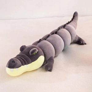Peluche crocodile malin géante et ultra-douce