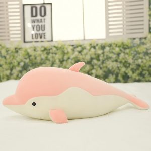 Grande peluche dauphin rose