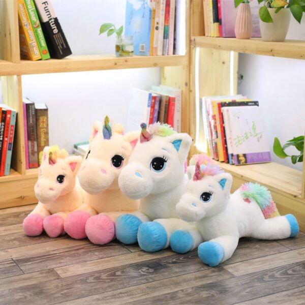 Peluche Licorne Couchée - Coussin